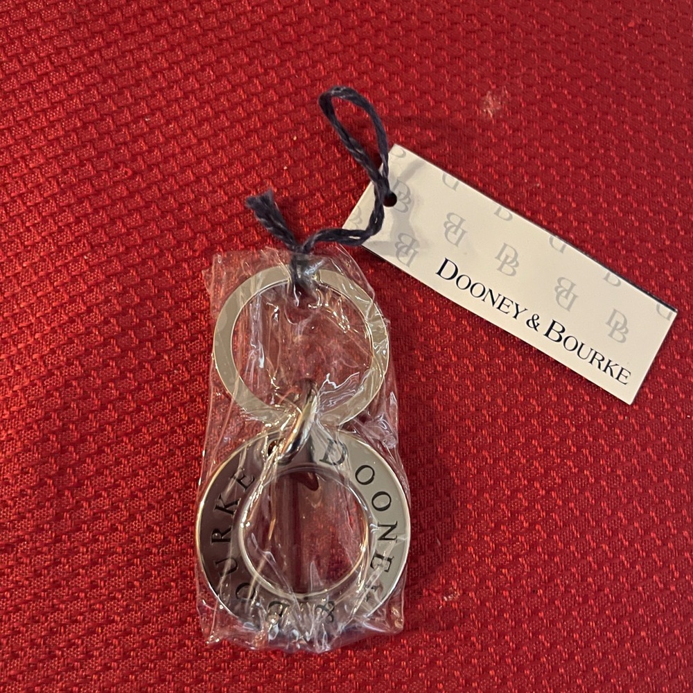 Dooney & Bourke brand new silver keychain